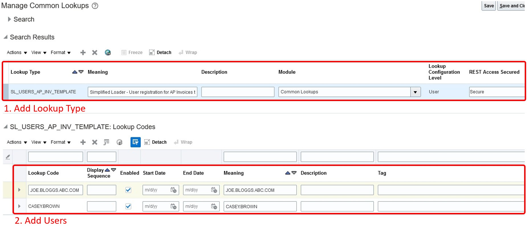 Lookup Saved - Simplified Loader Excel for Oracle Fusion Cloud ERP